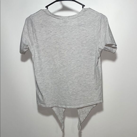 Puma Light Gray Tee with Neon Pink Logo - Picture 5 of 7